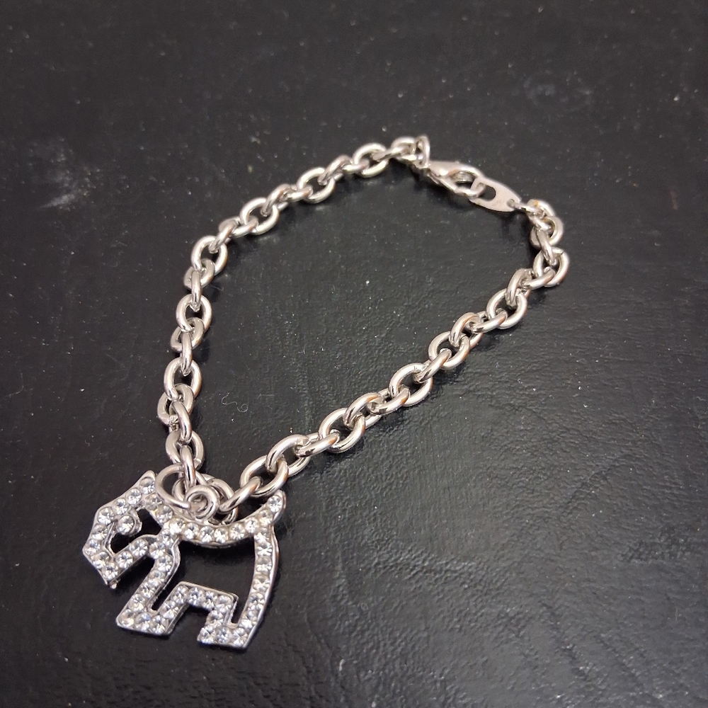 Silver Scottie Dog Charm Bracelet
